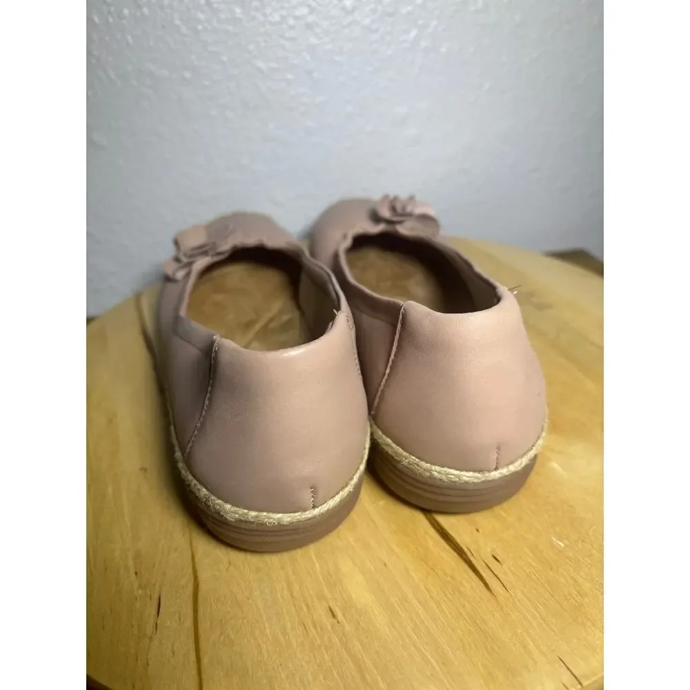 Clarks Collection Ultimate Comfort Tan Leather Flats Loafers size 11 W